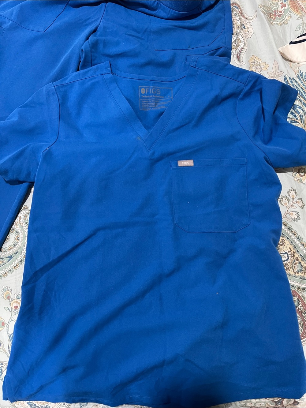 Figs Royal Blue scrub set